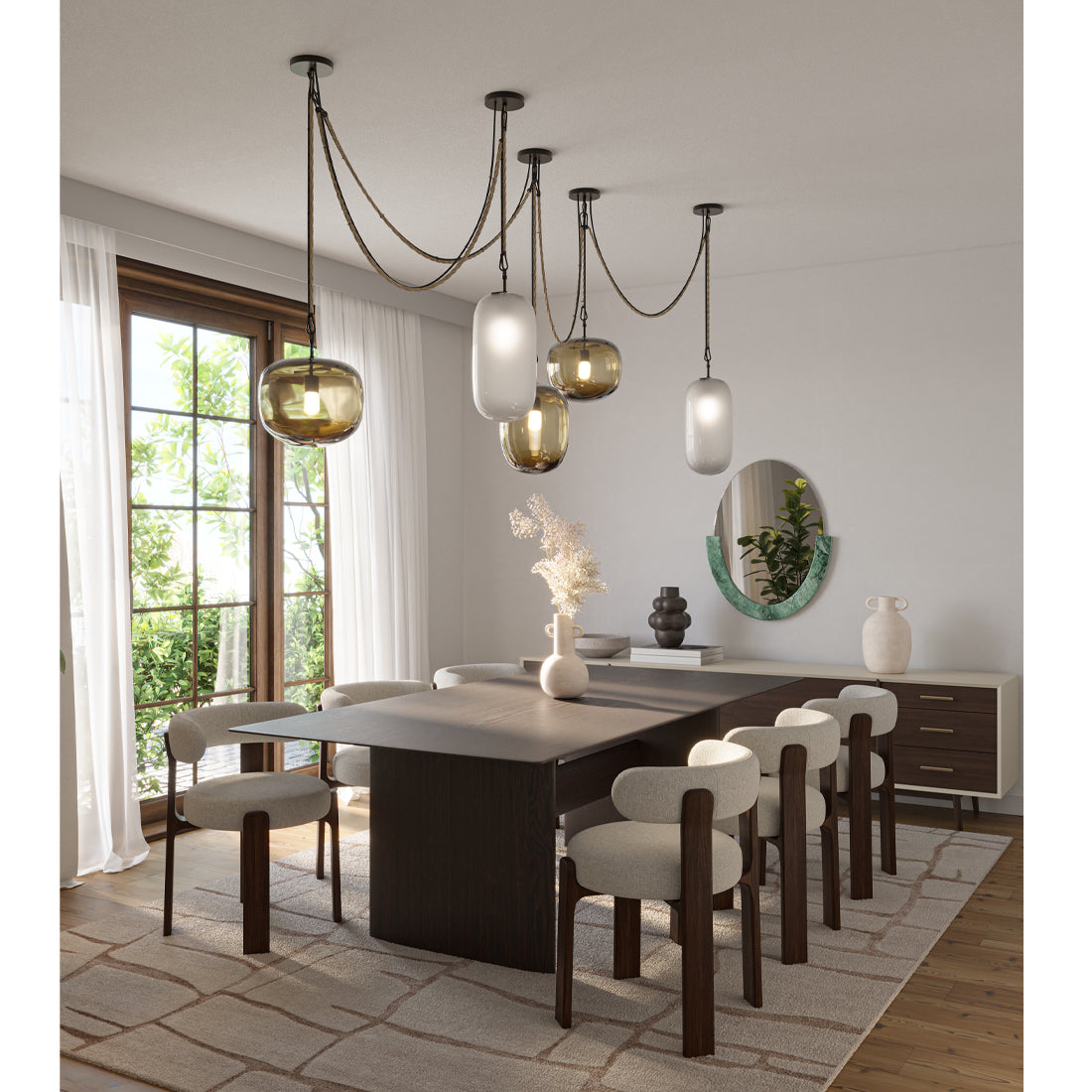 Led Rope Swags Rope Swag Chandelier – Tracy Glover Studio